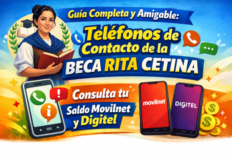Guía Completa y Amigable Teléfonos de Contacto de la Beca Rita Cetina y Cómo Consultar tu Saldo Movilnet y Digitel