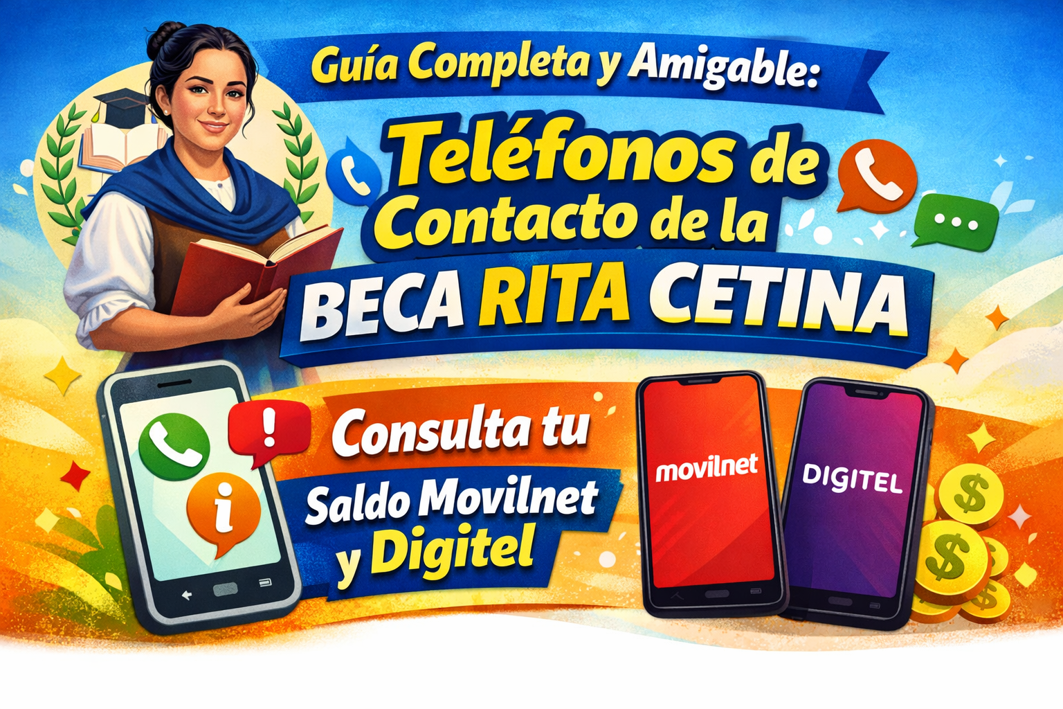 Guía Completa y Amigable Teléfonos de Contacto de la Beca Rita Cetina y Cómo Consultar tu Saldo Movilnet y Digitel